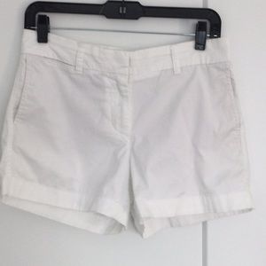 White Chino shorts by J Crew